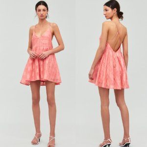 NWT Coral Pink Mini Babydoll Dress Size M/6